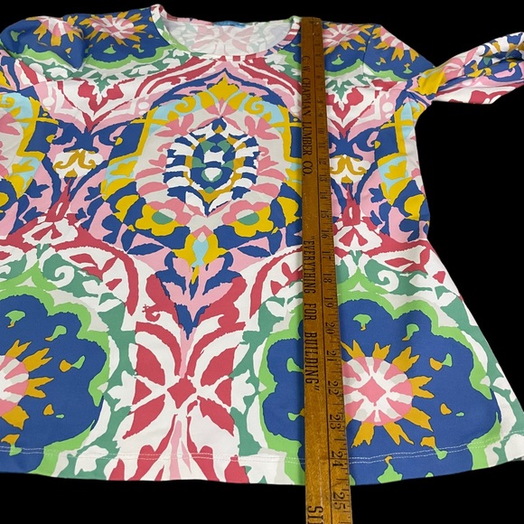 J McLaughlin Catalina Cloth Top Women’s Large Colorful Stretch - Picture 7 of 11